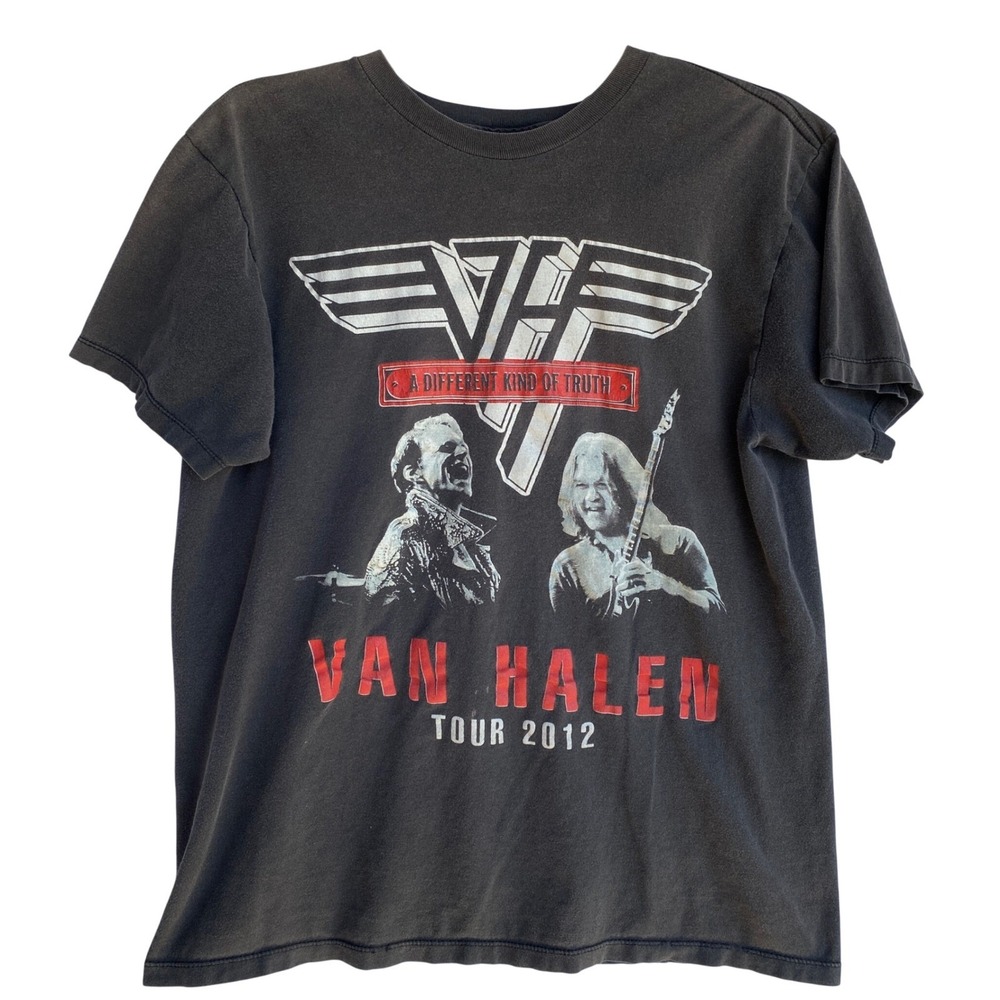 Van Halen A Different Kind of Truth Tour 2012 T-Shirt Mens M Black Rock Band Tee